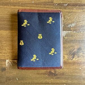 Polo Ralph Lauren Bi-Fold Wallet Embroidered Coin Money Leather Card Holder